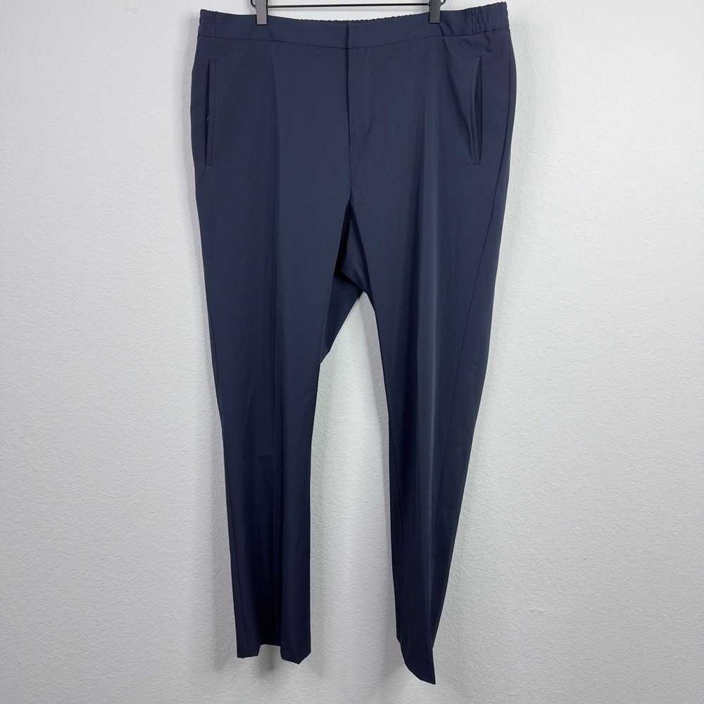 Bugatchi Pants Mens 40 Blue Italian Preppy Athleisure Career Performance Trouser